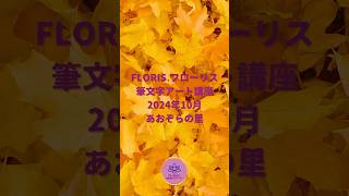 FLORISフローリス 筆文字アート講座🎨Fudemojiart 2024年10月あおぞらの里編 floris きよぴー 個性開花ナビゲーター 北九州市 [upl. by Austine]