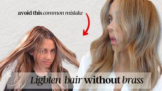 How to Lighten Hair the Right Way  Avoid Brass Orange Tones [upl. by Lielos]