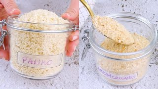 How to make panko and breadcrumbs at home 2 ways not to waste bread [upl. by Edmea348]