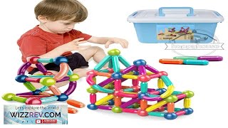 Magnetic Constructor Blocks Set Toys for Kids Magnet Stick Rod Building Blocks Review [upl. by Helene]