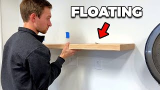 These Strong Floating Shelves Only Use 4 Screws [upl. by Klatt]