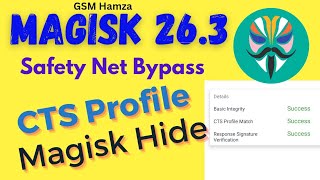 Magisk 263 Safety Net Bypass Magisk Hide Fix CTS profile  Android Safety Net Fix  Fix Bank Apps [upl. by Sheedy]