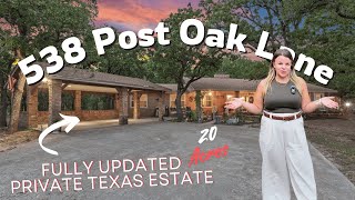 Fully Renovated Texas Estate on 20 Private Acres  Property Tour  538 Post Oak Lane Riesel TX [upl. by Heyman]