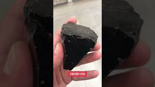 Obsidyen Taşı Özellikleri obsidian stone doğaltaş [upl. by Enilesoj918]