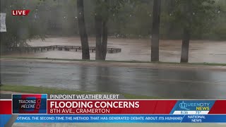 Significant flooding reported as Helene moves across Charlotte [upl. by Ardnasirk275]