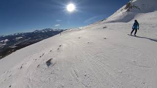 Skiing Breckenridge Peak 6 Bliss Euphoria and Delirium using fixed frame video [upl. by Anerehs274]