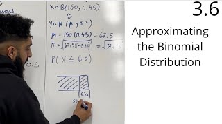 Edexcel A Level Maths 36 Approximating the Binomial Distribution [upl. by Atiz]