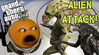 Annoying Orange  GTA V ALIEN ATTACK [upl. by Good871]