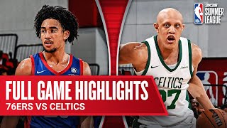 76ERS vs CELTICS  NBA SUMMER LEAGUE  FULL GAME HIGHLIGHTS [upl. by Ecinad]