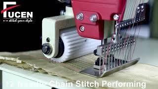 FC1412PMDD 12 Needle quotMulti Needlequot Insert Elastic Stitch amp Plain Stitch Machine [upl. by Wilbert749]