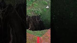 60foot deep sinkhole opens up in Florida [upl. by Ezara]