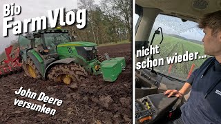 Drillen mit Hindernissen  Rollhacke im Einsatz  Champost streuen amp Co  Vlog 75 [upl. by Kerwin]