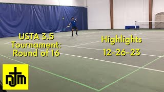 USTA 35 Tournament Round of 16 Highlights  122623 [upl. by Ebonee231]