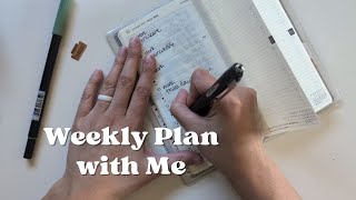 weekly plan with me  hobonichi weeks  minimal planner  minimalist planner  Nicole makes plans [upl. by Stroud]