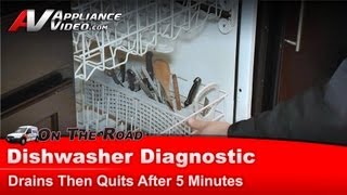 Whirlpool Dishwasher Repair  Drains but Quits After 5 Min  Motor assembly [upl. by Bray]