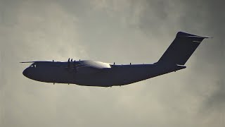 RAF Airbus A400 Atlas flying over Humberside Airport Lincolnshire October 2022 🇬🇧✈ [upl. by Shore]