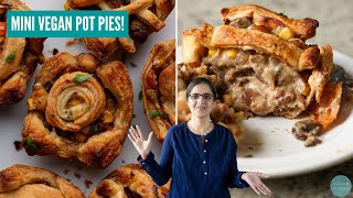 🥧 Whats Better and Cuter Than a Pot Pie MINI VEGGIE POT PIES Vegetarian Vegan Meal ideas [upl. by Bik]