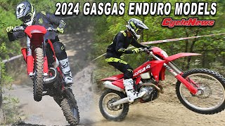 2024 GasGas Enduro Models  First Ride  Cycle News [upl. by Jary409]