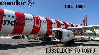 Flight Report  Condor A321  Düsseldorf  Corfu  Economy [upl. by Xerxes]