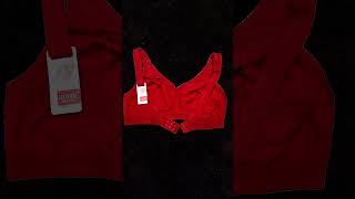 Guddi Labella Red Nonpadded Wireless Broad Straps Bra guddibra ব্রা গুড্ডিব্রা onlineshopping [upl. by Moia510]