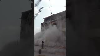 The Incredible Power of the Wrecking Ball in Action demolition wreckingball demolitionmoments [upl. by Leff118]