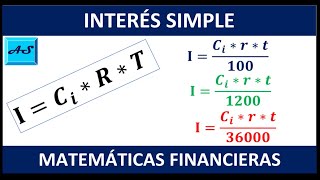 INTERES SIMPLE CON EJEMPLOS RESUELTOS [upl. by Harbed]