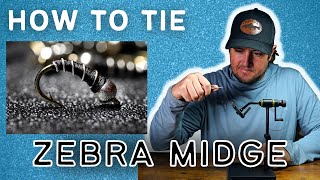 Zebra Midge — How to Tie Step by Step  Beginner Friendly Fly Tying Tutorial [upl. by Anavlis]