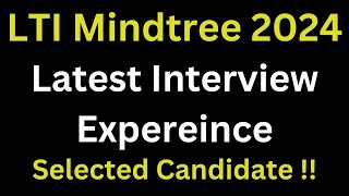 LTI Mindtree Latest Interview Experience Freshers  Mindtree Technical Interview question  Selected [upl. by Crispen]