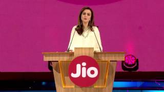 Nita Ambani at Reliance Jio Employee Launch  CelebratingJio [upl. by Nnek]