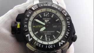 Mens Seiko 5 Automatic Map Meter Sport Watch SKZ319 [upl. by Ateerys213]