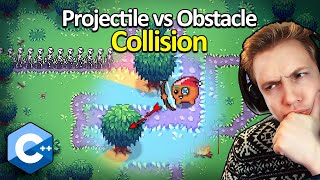 C OpenGL Game  Projectile vs Obstacle Collision Tangy Defense 1507 [upl. by Dadirac]