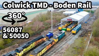 360° AERIAL VIEWS of Colwick TMD amp Boden Rail Engineering Including 56087 amp 50050 [upl. by Goda182]