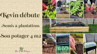 Mise en culture du bac potager de Kevin  1er épisode [upl. by Akli]