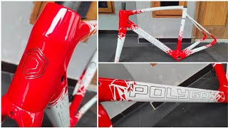 Custom Paint Polygon Strattos S7 Pearl White Red Explotion [upl. by Annairoc]