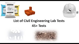 List of Civil Engineering Lab Tests [upl. by Woody]