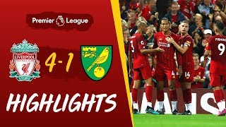 Liverpool vs Norwich City  Reds net four to kickoff the Premier League season [upl. by Nordgren]