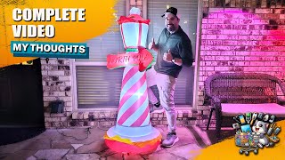 Juegoal 6FT Christmas Inflatable Lighthouse Review Festive Fun [upl. by Otrebide]