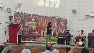 Dogri song  Dil nahi manda  by great dogri singer Suresh ji on jammu folk star stage [upl. by Adnwahsal]