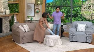 Surefit Woven Relaxed Furniture Slipcover on QVC [upl. by Travers]