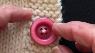 Adding a Button or Buttons to Your Knitting [upl. by Surovy]