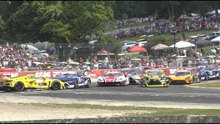 IMSA 2024 Road America Race Crash And Pure Sound [upl. by Lelah]