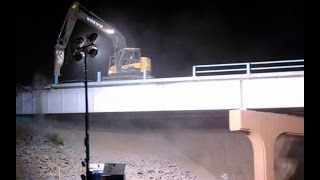 Santa Fe DDI Construction  April 2016 Concrete Bridge Deck Removal [upl. by Adnilg]