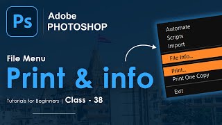 Info amp Print in Photoshop  Photoshop Tutorials in Hindi  Class  38 [upl. by Olenka]