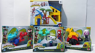 Spidey And His Amazing Friends DinoWebs Toys ASMR Unboxing  SpideyRex Spidey Playground figures [upl. by Inatsed]