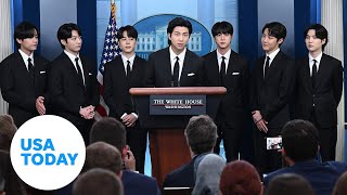 BTS joins White House Press Briefing [upl. by Nnair726]