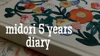 Embroidered Midori 5 Year Diary [upl. by Haidabo451]