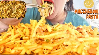 ASMR EATING MACCHERONI PASTA WITH CHEESE amp VEGGIES mukbang eatingshow [upl. by Esertak]