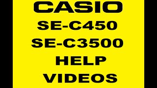 casio sec450 error E001 cure [upl. by Addiel]