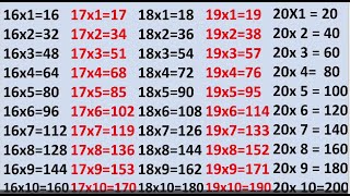 TableTable Sunao1617181920 Table16 Se 20 Tak16 Se 20 Tak TableTable With Carry Pahada [upl. by Ahsiruam388]