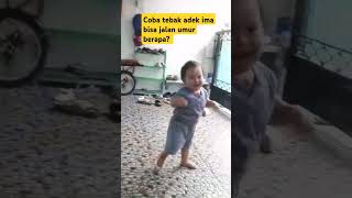 Coba tebak adek ima bisa jalan umur berapa ojodibandingke dance funny babyshorts viral shorts [upl. by Annmarie]